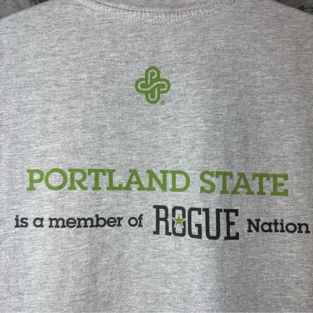 Rogue Ales Portland State IPA Bicycle Grey 2-Sided Men’s T-Shirt Size Large - Picture 4 of 5